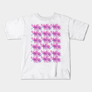 Purple and Blue leaves Kids T-Shirt